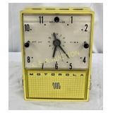 Motorola Yellow Electric Clock Radio, Circa Mid-20