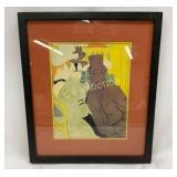 Framed Print Featuring Toulouse-Lautrec Artwork wi