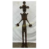 67-Inch Metal Sculptural Figure with Intricate Det