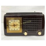 General Electric Tabletop Radio and Clock, 10in x
