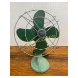 6-Inch Polar Cub Electric Fan with Green Blades an