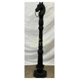 Cast Iron Horse Head Hitching Post, 52in High