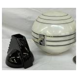 Decorative Items: Glass Shade, and  Vase