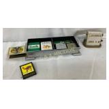 Vintage Metal Desktop Accessories Including Lighte