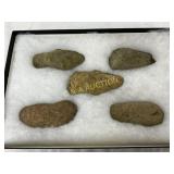 Five Early Stone Arrowheads, 3in to 4in