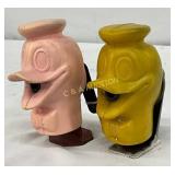 Two Early Disney Pencil Sharpeners - Donald Duck D