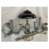 Chrome and Metal Lighting Components with Black La