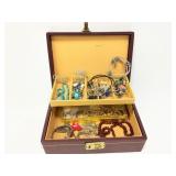 Jewelry Box with Mixed Costume Jewelry Necklaces,s