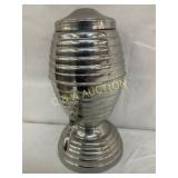 Ribbed Metal Beverage Dispenser with Spout and Rem