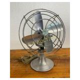 Vintage 9' Chrom-Ever Metal Desk Fan, 115 Volt