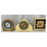 Three Mid-20th Century Electric Mantel Clocks, Inc