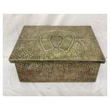 Metal Storage Box with Horseshoe Design, 15x8 Inch