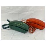 Two Push-Button and Rotary Dial Handset Corded Tel