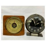 Two: Wood-Cased Barometer and Metal-Cased Vintage
