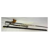 German Police Dress Sword with Scabbard and Knot b
