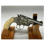 Nickel-Plated Revolver with Cream-Colored Grips