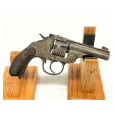 Single-Action Break-Top Revolver with Wooden Grips
