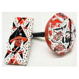 Halloween Tin Litho Noisemakers, Witch and Themed