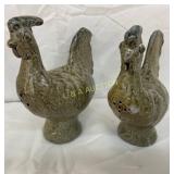 Charlie Moore Pottery Rooster Salt and Pepper Shak