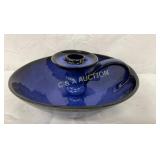 Cole Pottery Cobalt Blue Glazed Candlestick, Measu
