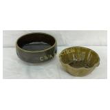 Marked Jugtown Pottery Bowls, 5 1/2 Inch and 6 Inc