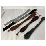 Five Beaded Reticules and Sashes, 15-9 Inches in L