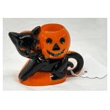 Rosbro ï¿½Black Cat and Jack-oï¿½-Lantern Candy Contai