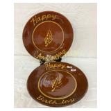 10-Inch Westmoore Pottery Plates with Decorative T