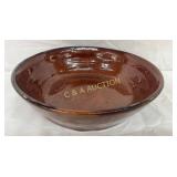 Stamped Jug Town 10-Inch Pottery Pie Plate in Brow