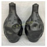 AR Cole Pottery Double-Stamped Mirrored Black Lamp