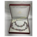 Ellis Jewelers Silver-Tone Necklace and Bracelet S
