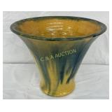 Early CR Auman Pottery Vase with Blue Cobalt Drip