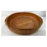 Early 10-Inch Jugtown Dirt Dish with Applied Handl