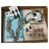 Costume Jewelry Including Necklaces, Earrings, and