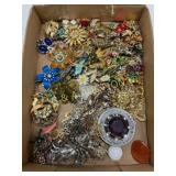 Costume Jewelry Including Assorted Brooches