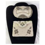 Two Beaded Evening Clutch Purses, Made in France,