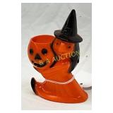 E. Rosen 1950s Witch w/Jack-Oï¿½-Lantern Candy Conta