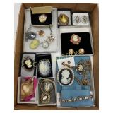 Jewelry Including Multiple Cameos and Costume Piec
