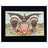 Early 20th Century Thanksgiving Postcard with Bald