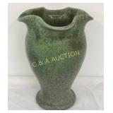 Early AR Cole Pottery Vase, Green Glaze, 7 1/2 Inc