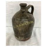 Unsigned Stoneware Jug, One Handle, ï¿½9in. Tall