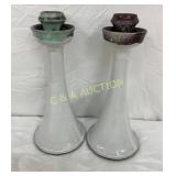 Jugtown Pottery Candlesticks by Vernon Owens, 12 I
