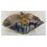 GF Cole Multicolor Pottery Console Bowl, 13 Inches