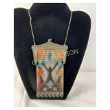 Whiting & Davis Metal Mesh Evening Bag with Art De