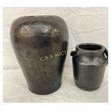 Cole Pottery Mirrored Black-Glazed Jars, 4-7 Inche