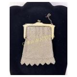 Whiting and Davis Silver-Tone Mesh Evening Bag