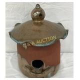 AR Cole Pottery Birdhouse, 8 Inches Tall, Glazed T