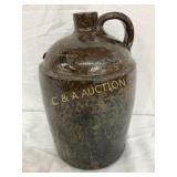 Stoneware Pottery Jug w/ Blue Rutile Overlay, 10i