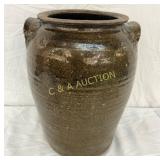 3G. Alkaline Glaze Pottery Storage Jar w/ Impresse