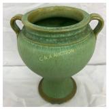 Early Royal Crown Pottery Double-Handled Base, 6 1
